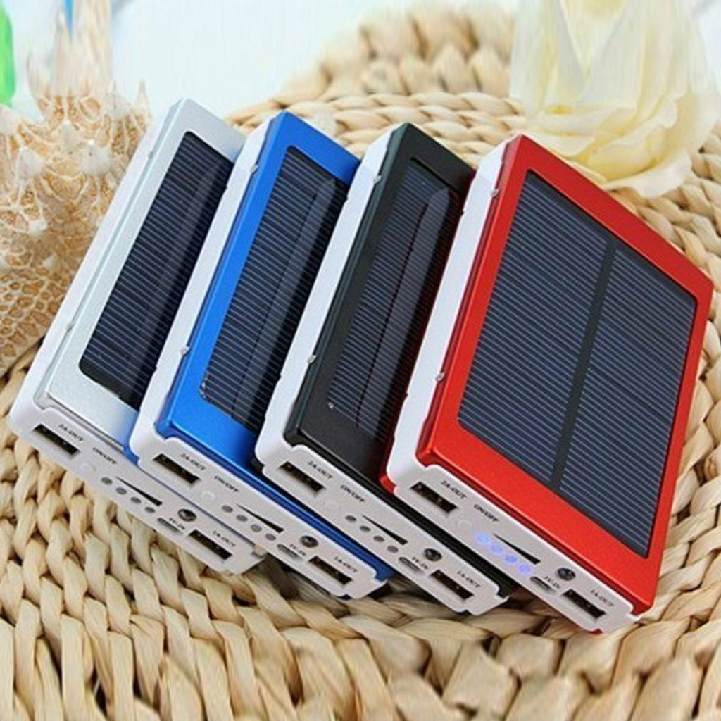 Energy-efficient products like LED light bulbs and solar-powered phone chargers for a sustainable and energy-saving lifestyle