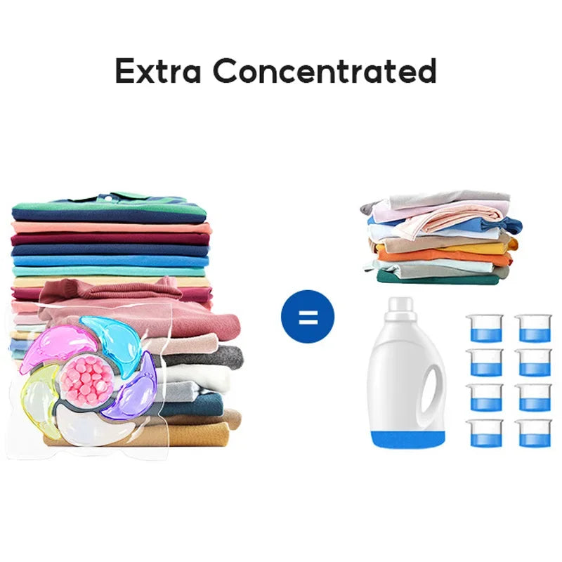 6-in-1 Laundry Beads – Eco-Friendly Washing Capsules with Rose Fragrance (30 Pcs)