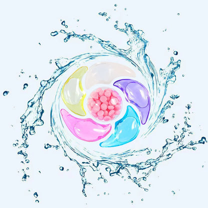 6-in-1 Laundry Beads – Eco-Friendly Washing Capsules with Rose Fragrance (30 Pcs)