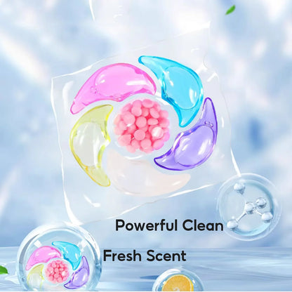 6-in-1 Laundry Beads – Eco-Friendly Washing Capsules with Rose Fragrance (30 Pcs)