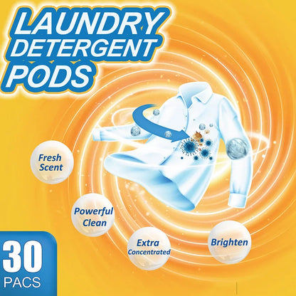 6-in-1 Laundry Beads – Eco-Friendly Washing Capsules with Rose Fragrance (30 Pcs)