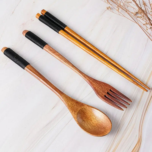 Handmade Japanese Natural Wood Utensil Set - Eco - friendly | Cozyield