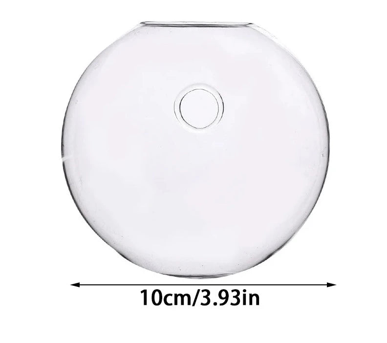 Semi - Circular Glass Wall Hanging Vase - Eco - friendly | Cozyield