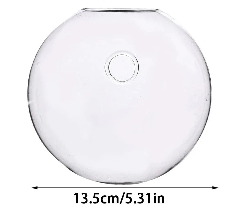 Semi - Circular Glass Wall Hanging Vase - Eco - friendly | Cozyield