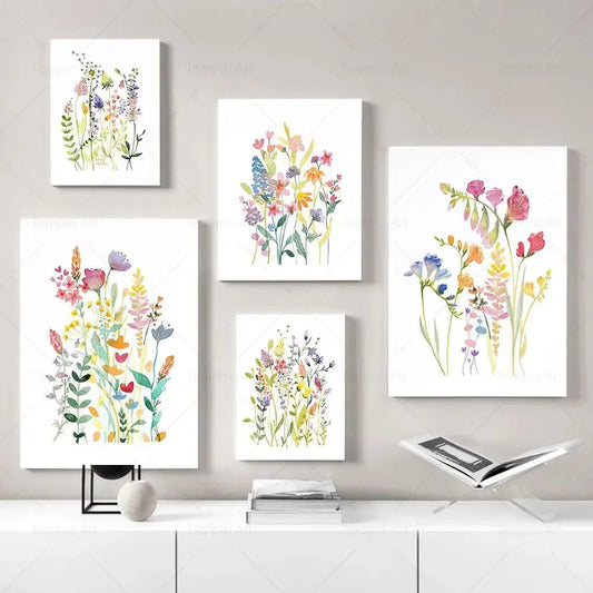 Watercolor Wildflower Flower Poster - Eco - friendly | Cozyield
